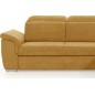 Canapé d'angle convertible en tissu Luxe, jaune moutarde, 5 places, angle droit (vu de face) , TRESOR