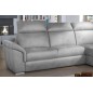 Canapé d'angle convertible en tissu velours Prestige, gris, 5 places, angle droit (vu de face) , TRESOR