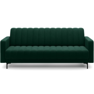 Canapé 3 places convertible velours luxe vert
