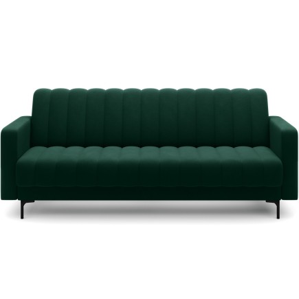Canapé 3 places convertible velours luxe vert