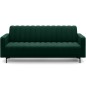 Canapé 3 places convertible velours luxe vert, coffre, RONSARD