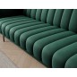 Canapé 3 places convertible velours luxe vert, coffre, RONSARD