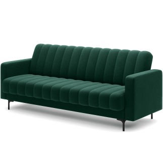 Canapé 3 places convertible velours luxe vert
