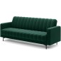 Canapé 3 places convertible velours luxe vert, coffre, RONSARD