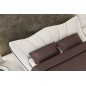 Lit en cuir italien de luxe LUXEN, blanc, 160x200