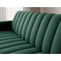 Canapé 3 places convertible velours luxe vert, coffre, RONSARD