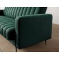 Canapé 3 places convertible velours luxe vert, coffre, RONSARD