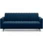 Canapé 3 places convertible velours luxe bleu foncé, coffre, RONSARD Canapé 3 places convertible velours luxe bleu foncé, coffre, RONSARD
