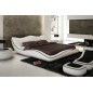 Lit en cuir italien de luxe LUXEN, blanc, 180x200
