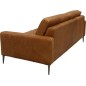 Canapé 3 places en 100% TOUT cuir italien de prestige, SPIRIT, marron cognac