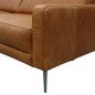 Canapé 3 places en 100% TOUT cuir italien de prestige, SPIRIT, marron cognac