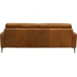 Canapé 3 places en 100% TOUT cuir italien de prestige, SPIRIT, marron cognac