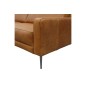 Canapé 2 places en 100% TOUT cuir italien de prestige, SPIRIT, marron cognac