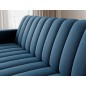 Canapé 3 places convertible velours luxe bleu foncé, coffre, RONSARD Canapé 3 places convertible velours luxe bleu foncé, coffre, RONSARD