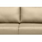 Canapé d'angle convertible en cuir italien de luxe 5 places FIGARI avec coffre, beige, angle droit (vu de face)