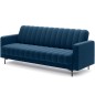 Canapé 3 places convertible velours luxe bleu foncé, coffre, RONSARD Canapé 3 places convertible velours luxe bleu foncé, coffre, RONSARD