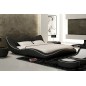 Lit en cuir italien de luxe LUXEN, noir, 180x200