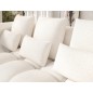 Canapé d'angle convertible en tissu bouclette blanc cassé luxe 5 places LEONI, angle gauche (vu de face) Canapé d'angle convertible en tissu bouclette blanc cassé luxe 5 places LEONI, angle gauche (vu de face)