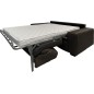 Canapé 3 places convertible en 100% tout cuir italien de luxe, chocolat, CLARK