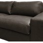 Canapé 3 places convertible en 100% tout cuir italien de luxe, chocolat, CLARK