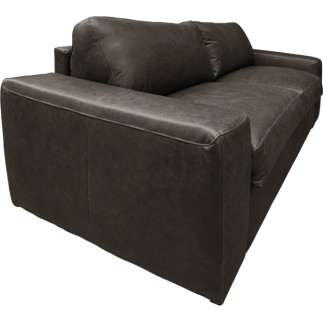 Canapé 3 places convertible en 100% tout cuir italien de luxe, chocolat, CLARK