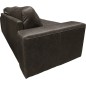Canapé 3 places convertible en 100% tout cuir italien de luxe, chocolat, CLARK