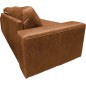 Canapé 3 places convertible en 100% tout cuir italien de luxe, marron, CLARK