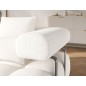 Canapé d'angle convertible en tissu bouclette blanc cassé luxe 5 places LEONI, angle gauche (vu de face) Canapé d'angle convertible en tissu bouclette blanc cassé luxe 5 places LEONI, angle gauche (vu de face)