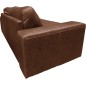 Canapé 3 places convertible en 100% tout cuir italien de luxe, marron foncé, CLARK