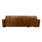 Canapé d'angle en 100% tout cuir italien de luxe 5 places, marron, angle gauche, CLAUDIO