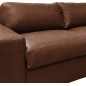 Canapé d'angle en 100% tout cuir italien de luxe 5 places, marron foncé, angle droit, CLAUDIO
