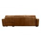 Canapé d'angle en 100% tout cuir italien de luxe 5 places, marron, angle droit, CLAUDIO