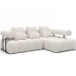 Canapé d'angle convertible en tissu bouclette blanc cassé 3-4 places LEONI, angle droit (vu de face) Canapé d'angle convertible en tissu bouclette blanc cassé 3-4 places LEONI, angle droit (vu de face)