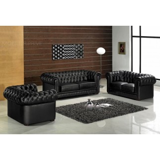 2eme paiement de la commande: Ensemble 3+2+1, canapé 3 places et canapé 2 places et fauteuil 1 place en cuir luxe italien cheste