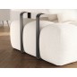 Canapé d'angle convertible en tissu bouclette blanc cassé 3-4 places LEONI, angle droit (vu de face) Canapé d'angle convertible en tissu bouclette blanc cassé 3-4 places LEONI, angle droit (vu de face)