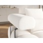 Canapé d'angle convertible en tissu bouclette blanc cassé 3-4 places LEONI, angle droit (vu de face) Canapé d'angle convertible en tissu bouclette blanc cassé 3-4 places LEONI, angle droit (vu de face)