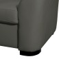 Canapé d'angle convertible en cuir italien de luxe 5 places RINALDI avec coffre, taupe, angle droit (vu de face)
