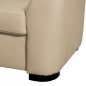 Canapé d'angle convertible en cuir italien de luxe 5 places RINALDI avec coffre, beige, angle droit (vu de face)
