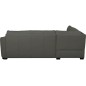 Canapé d'angle convertible en cuir italien de luxe 5 places RINALDI avec coffre, gris foncé, angle droit (vu de face)