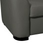 Canapé d'angle convertible en cuir italien de luxe 5 places RINALDI avec coffre, gris foncé, angle droit (vu de face)