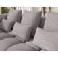 Canapé d'angle convertible en tissu très doux luxe gris 5 places LEONI, angle gauche (vu de face) Canapé d'angle convertible en tissu très doux luxe gris 5 places LEONI, angle gauche (vu de face)