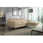 2eme paiement de la commande: Canapé d'angle en cuir italien de luxe 5 places astra, beige, angle droit, 6x sans frais, total de