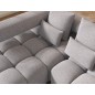 Canapé d'angle convertible en tissu très doux luxe gris 5 places LEONI, angle gauche (vu de face) Canapé d'angle convertible en tissu très doux luxe gris 5 places LEONI, angle gauche (vu de face)