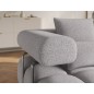 Canapé d'angle convertible en tissu très doux luxe gris 5 places LEONI, angle droit (vu de face) Canapé d'angle convertible en tissu très doux luxe gris 5 places LEONI, angle droit (vu de face)