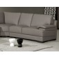 Canapé d'angle en cuir italien 6/7 places MISTER, gris clair, angle droit Canapé d'angle en cuir italien 6/7 places MISTER, gris clair, angle droit