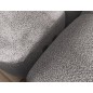Canapé d'angle convertible en tissu très doux luxe gris 5 places LEONI, angle droit (vu de face) Canapé d'angle convertible en tissu très doux luxe gris 5 places LEONI, angle droit (vu de face)