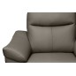 Fauteuil 1 place avec 1 relax, en cuir luxe italien, LOUIS, 1 relax électrique, gris foncé