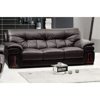 Ensemble canapé 3 places + fauteuil 1 place OXFORD en cuir luxe italien vachette, couleur noir