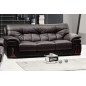 Ensemble canapé 3 places + fauteuil 1 place OXFORD en cuir luxe italien vachette, couleur noir