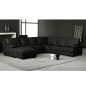 Canapé d'angle en cuir italien 6/7 places MISTER, noir, angle droit Canapé d'angle en cuir italien 6/7 places MISTER, noir, angle droit